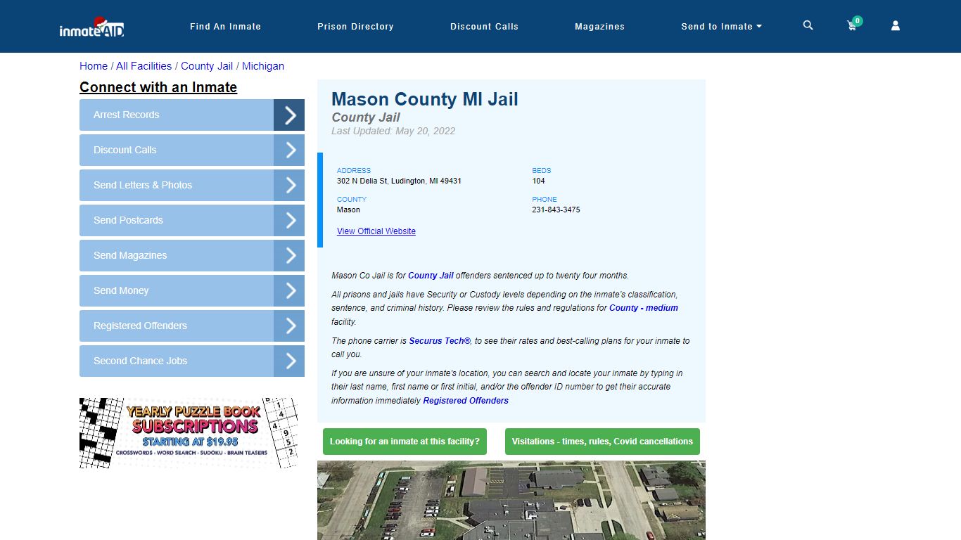 Mason County MI Jail - Inmate Locator - Ludington, MI